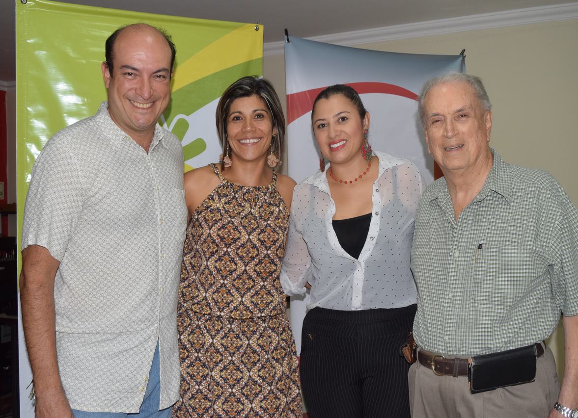 Carlos Alberto Liévano, directora de Cotelco, Carole Macchi González,  gerente de la Zona Franca Surcolombiana María del Pilar Bautista y el Presidente del Concejo Gremial del Huila, Carlos Fajardo.